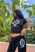 Heritage Crest Fitted T-Shirt - Black