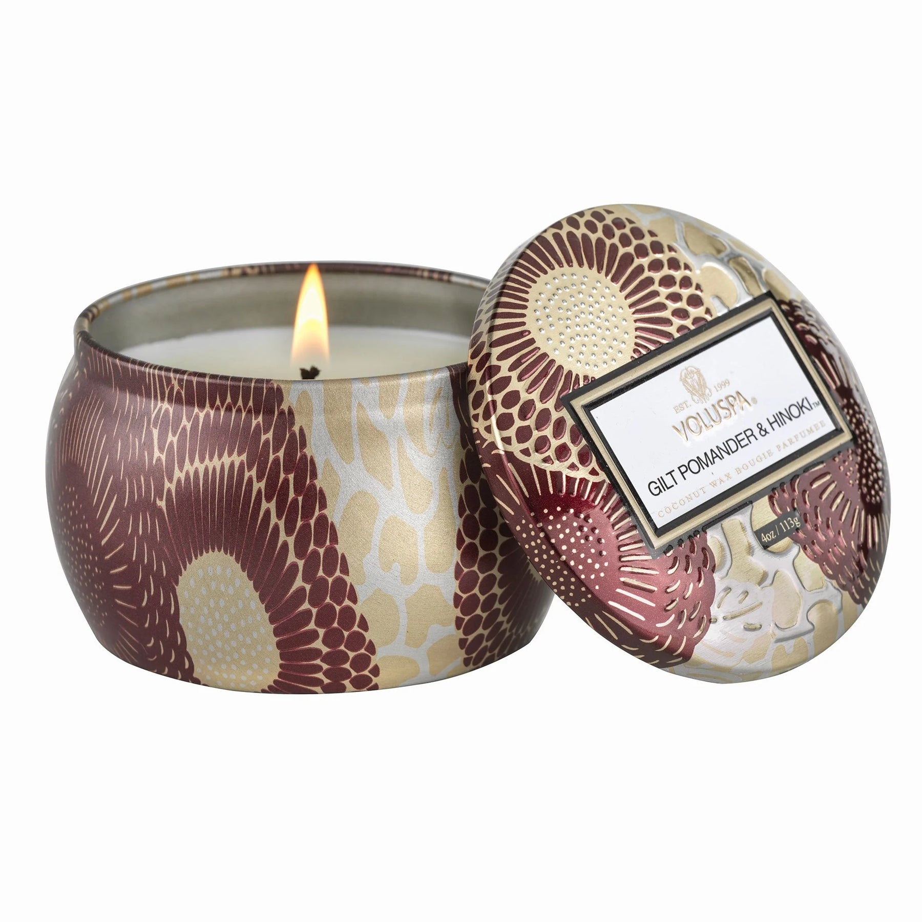Voluspa Mini Tin Candle - Gilt Pomander & Hinoki