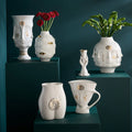 Jonathan Adler Gilded Gala Round Vase - Vit/Guld