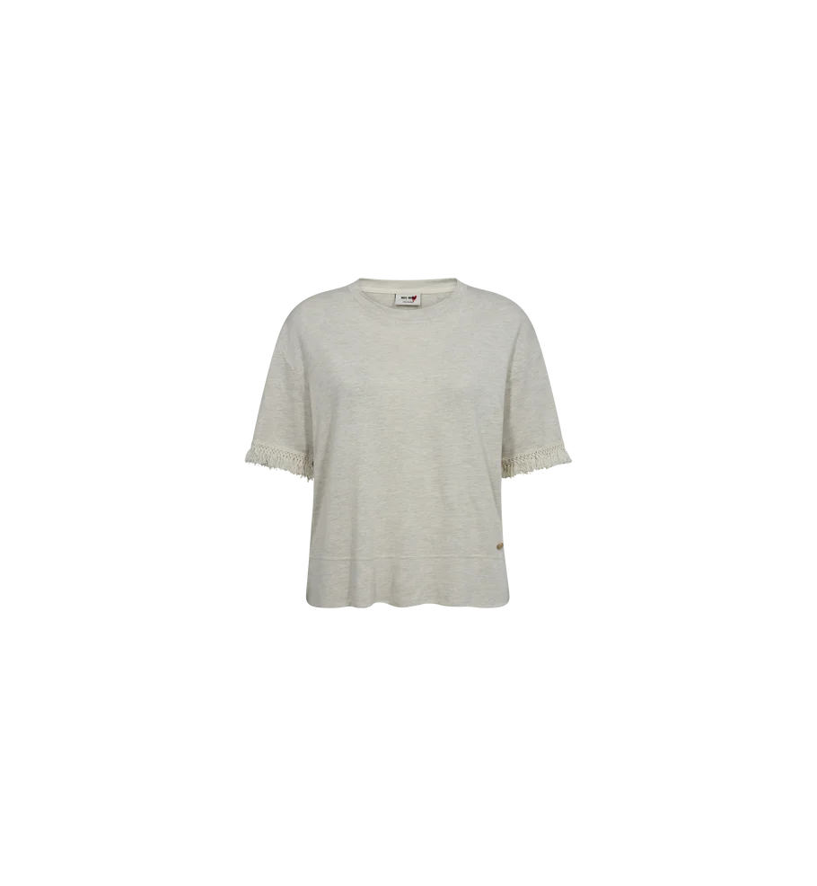 Kalu O-Ss Fringe Tee - Cement