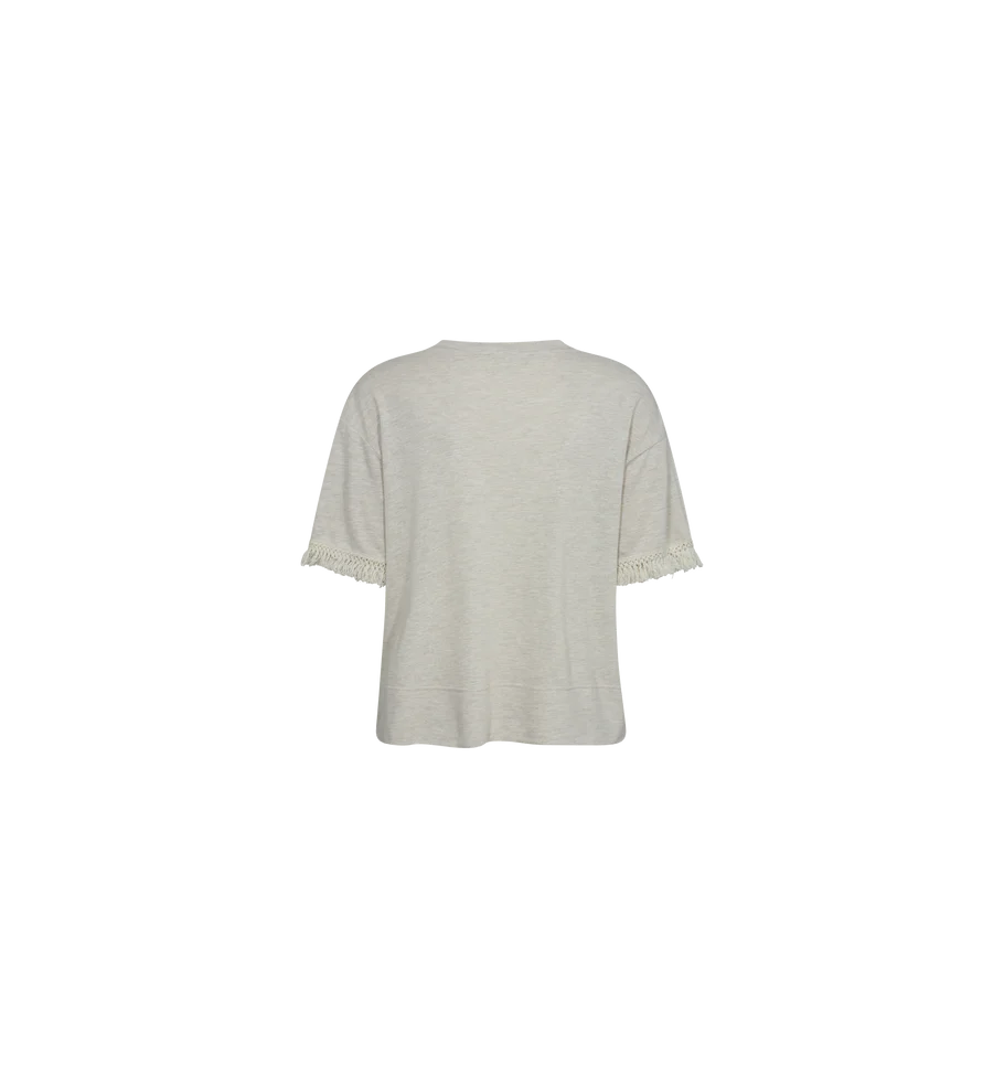 Kalu O-Ss Fringe Tee - Cement