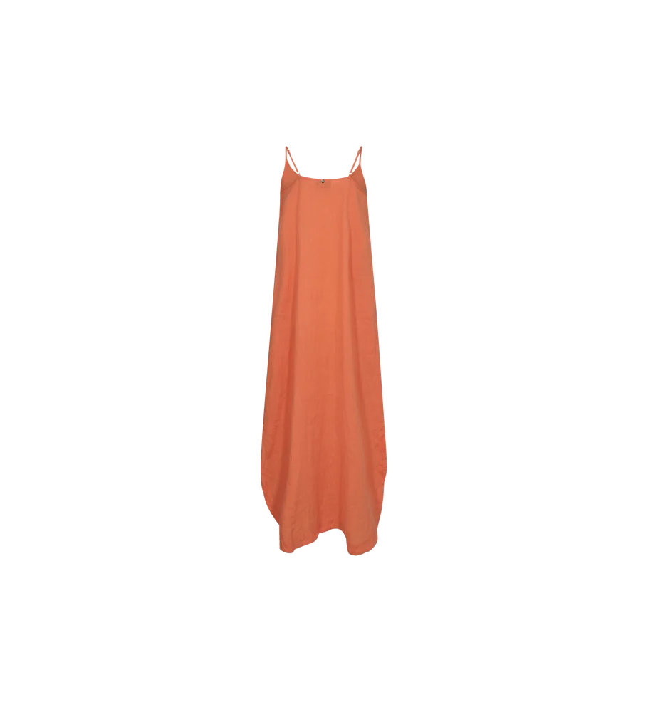 Shari Linen Strap Dress - Firecracker