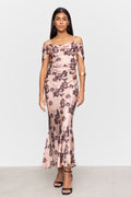 Lyra Dress - Terracotta Floral Print