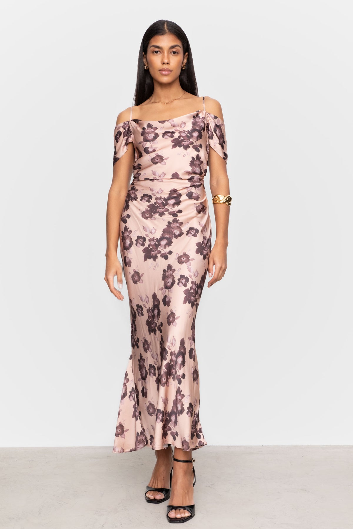 Lyra Dress - Terracotta Floral Print