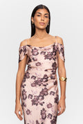 Lyra Dress - Terracotta Floral Print