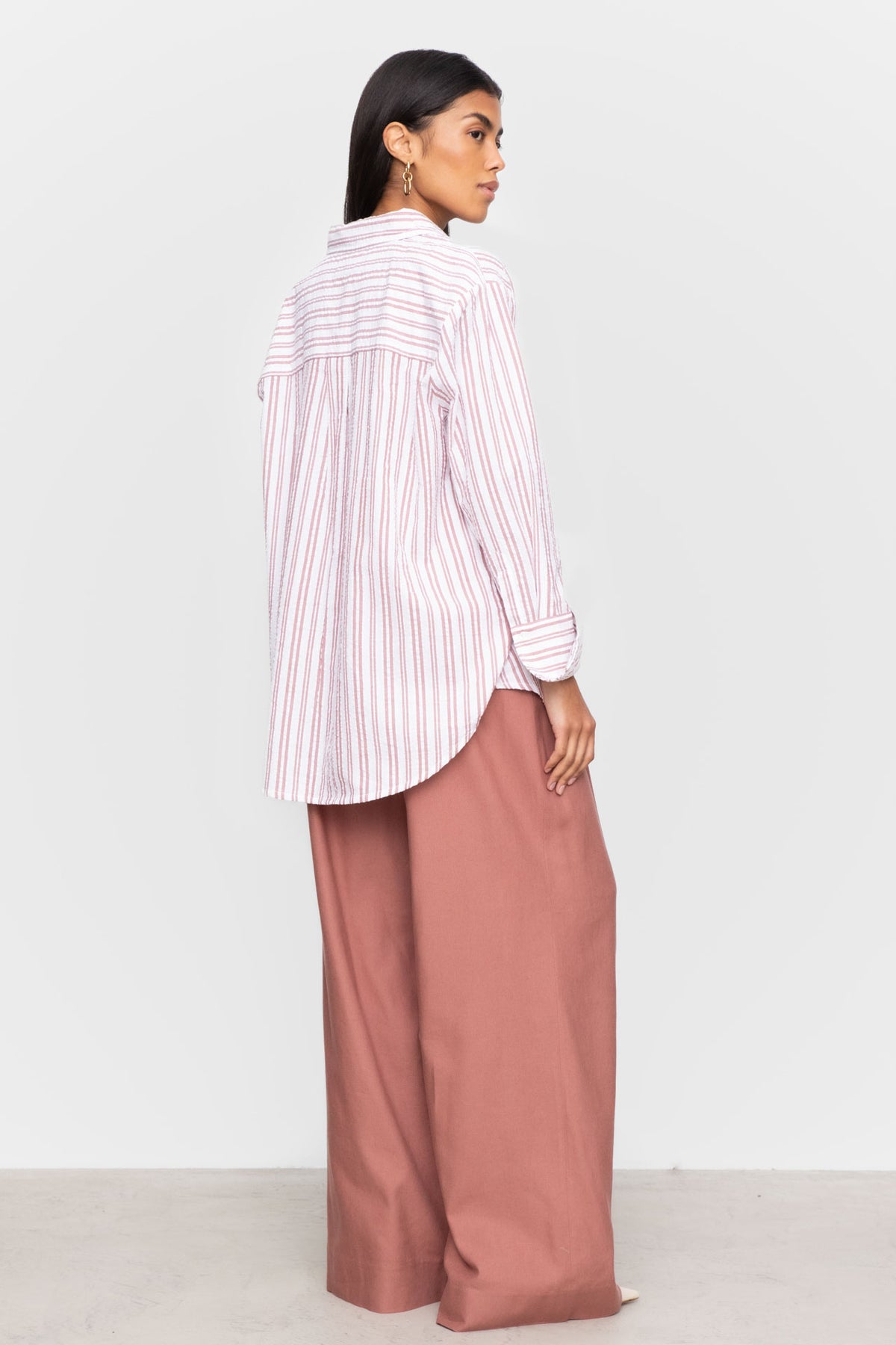 Bibi Crepe Shirt - Terracotta