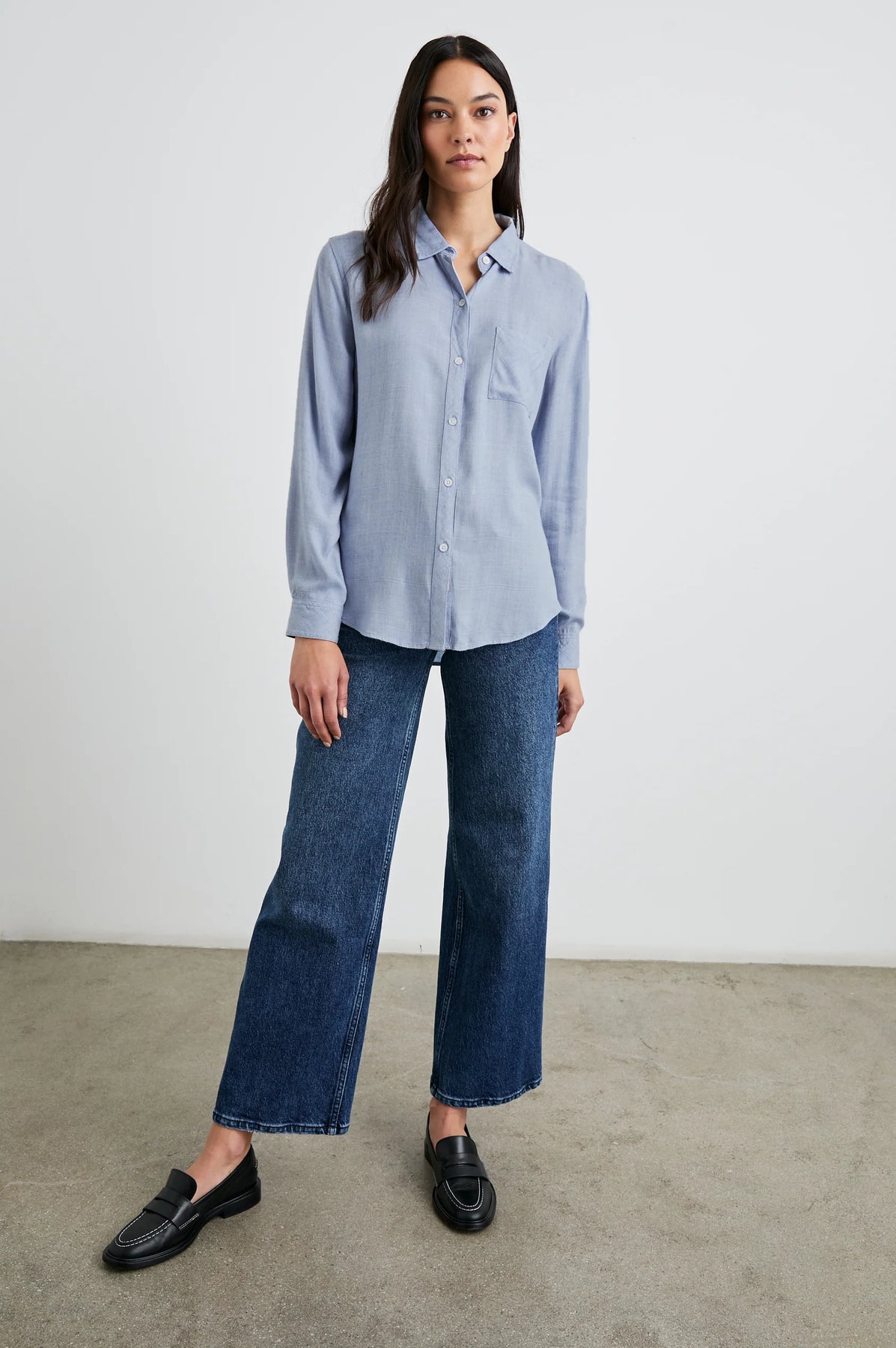 Rails Hunter Skjorta - Chambray Heather