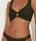 Hallie Bikini - Metallic Khaki