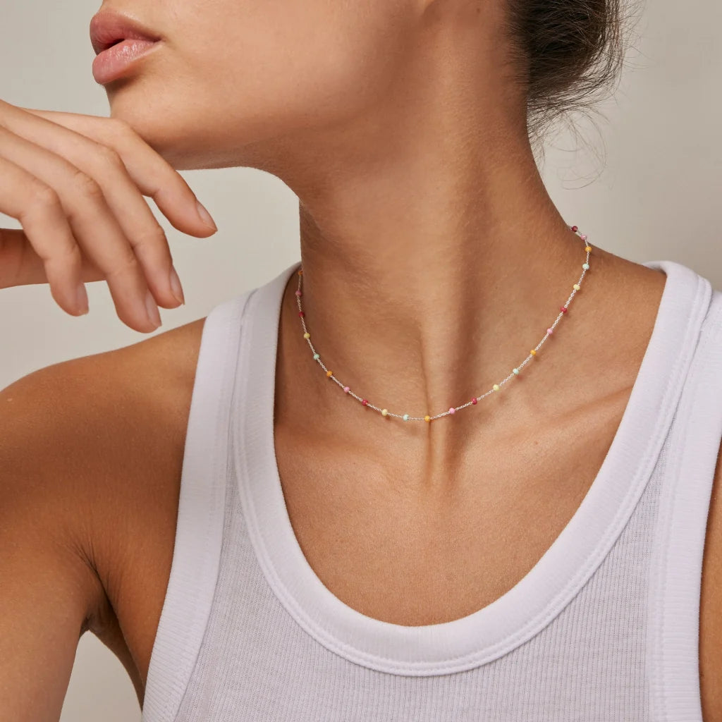 Lola Halsband - Rainbow Silver