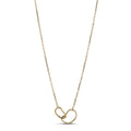Organic Double Circle Halsband - Guld