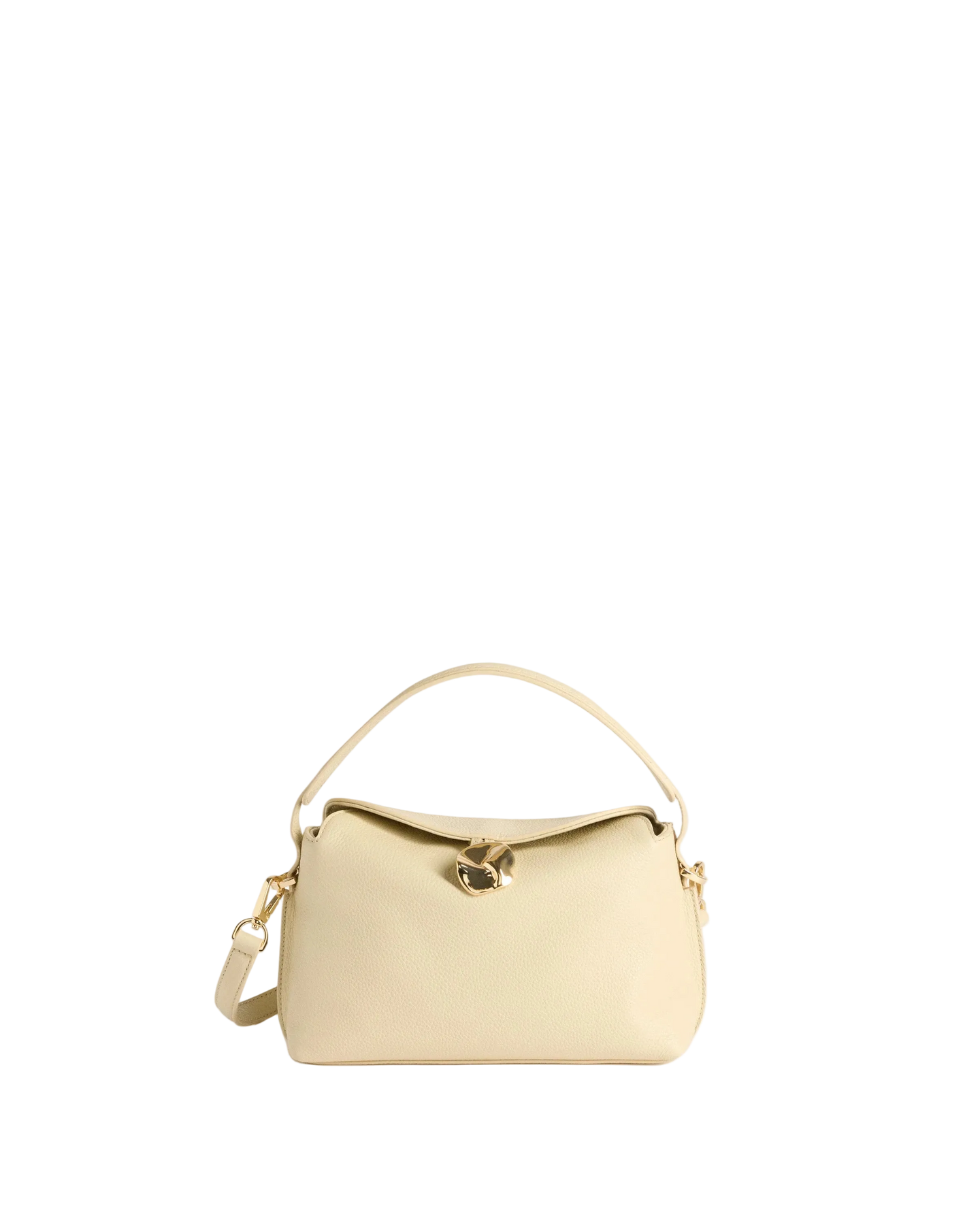 Hanna Mini Bag - Grained Leather Creme