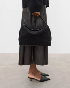 Helia Handbag - Suede Black