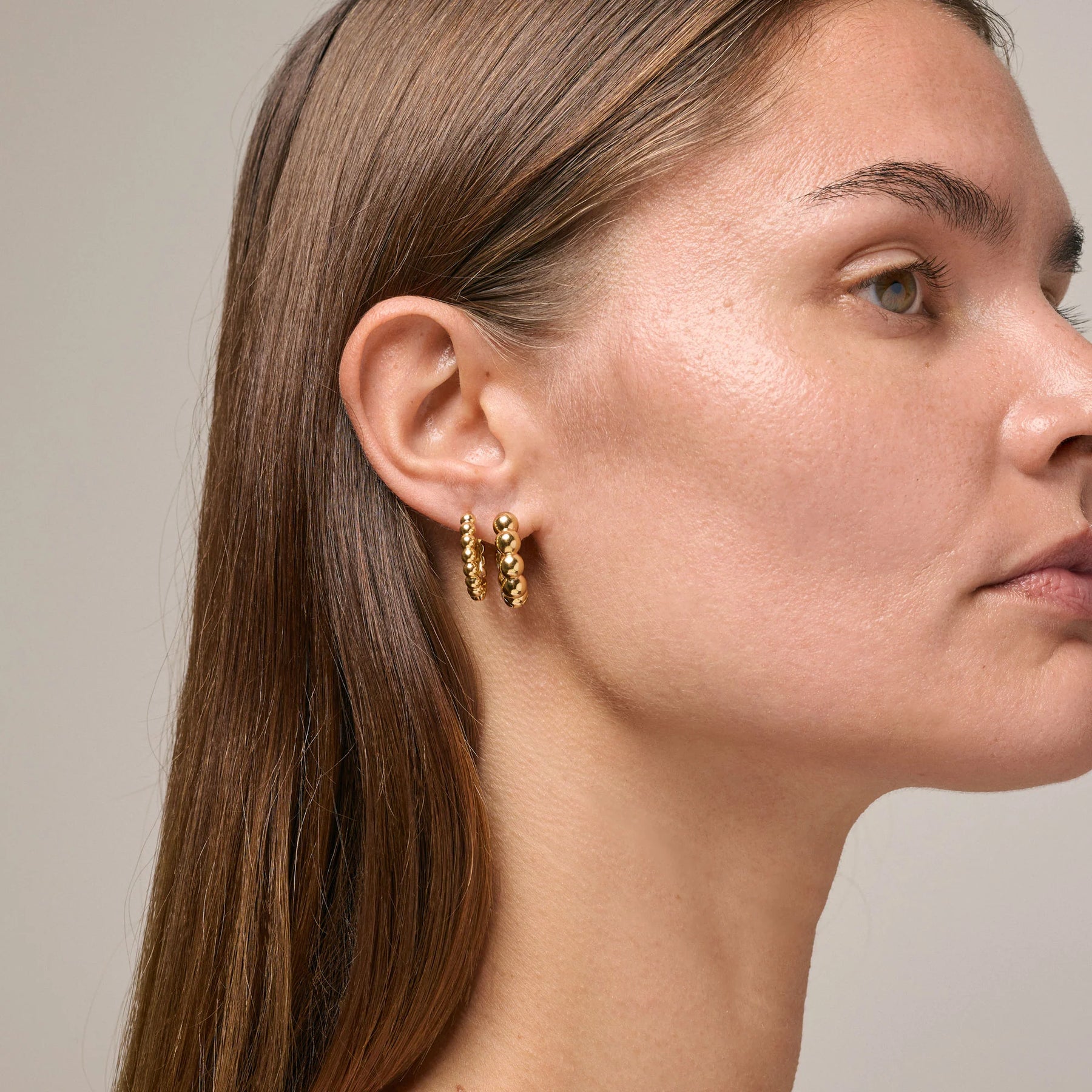 Ball Large Hoops - Gold