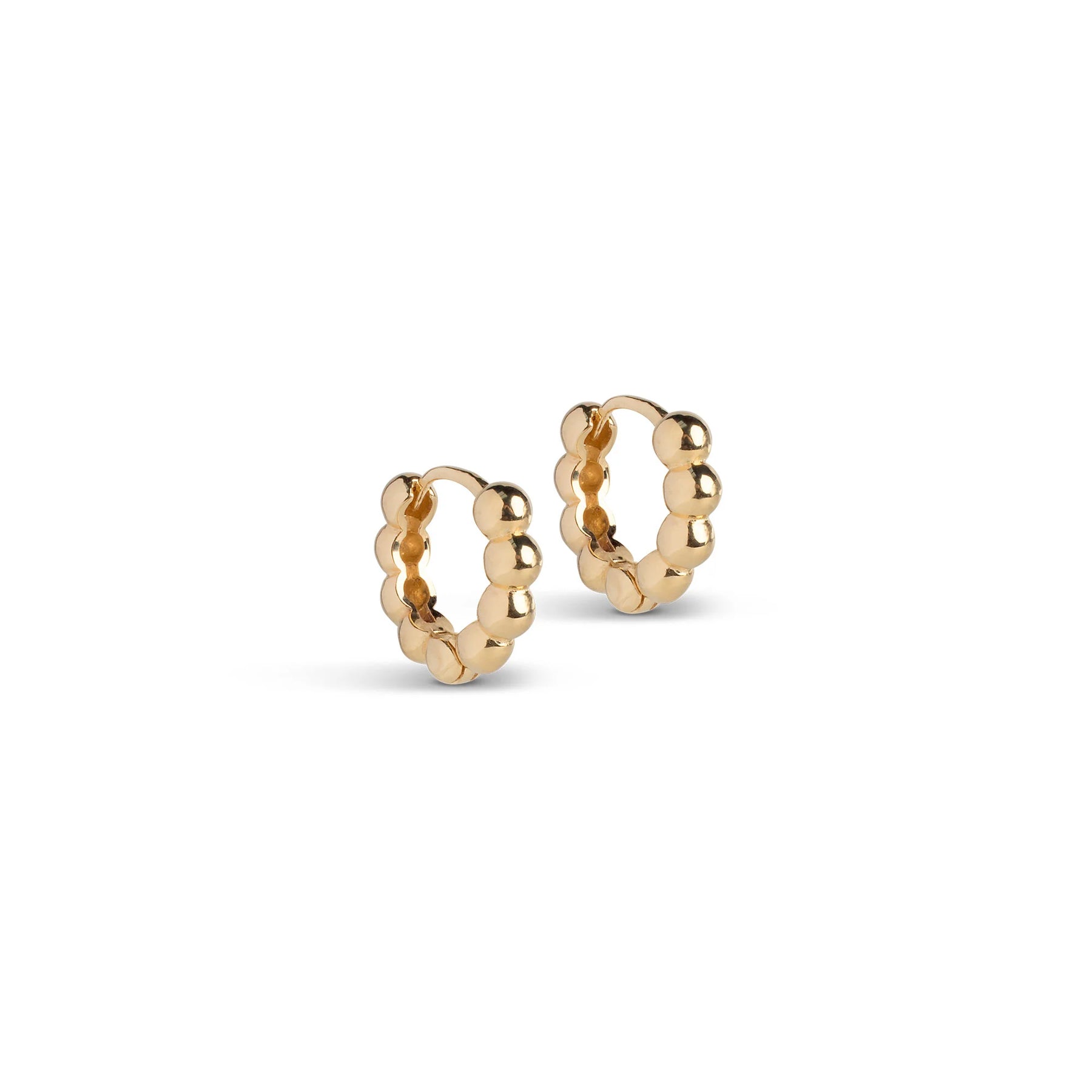 Ball Small Hoops - Gold