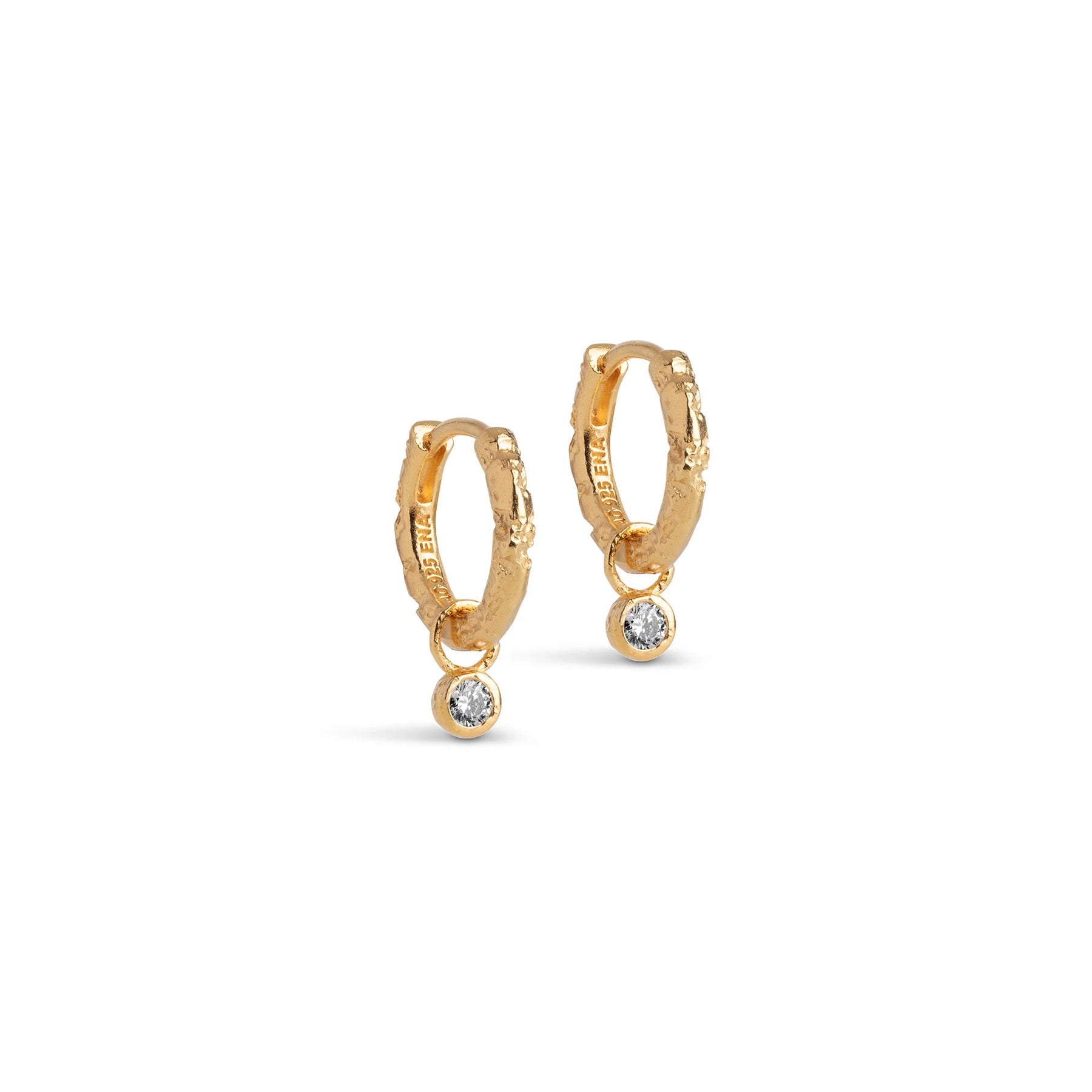 Belle CZ Hoops - White CZ