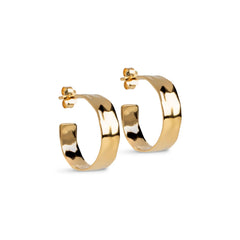 Sandra Wide Hoops - Gold