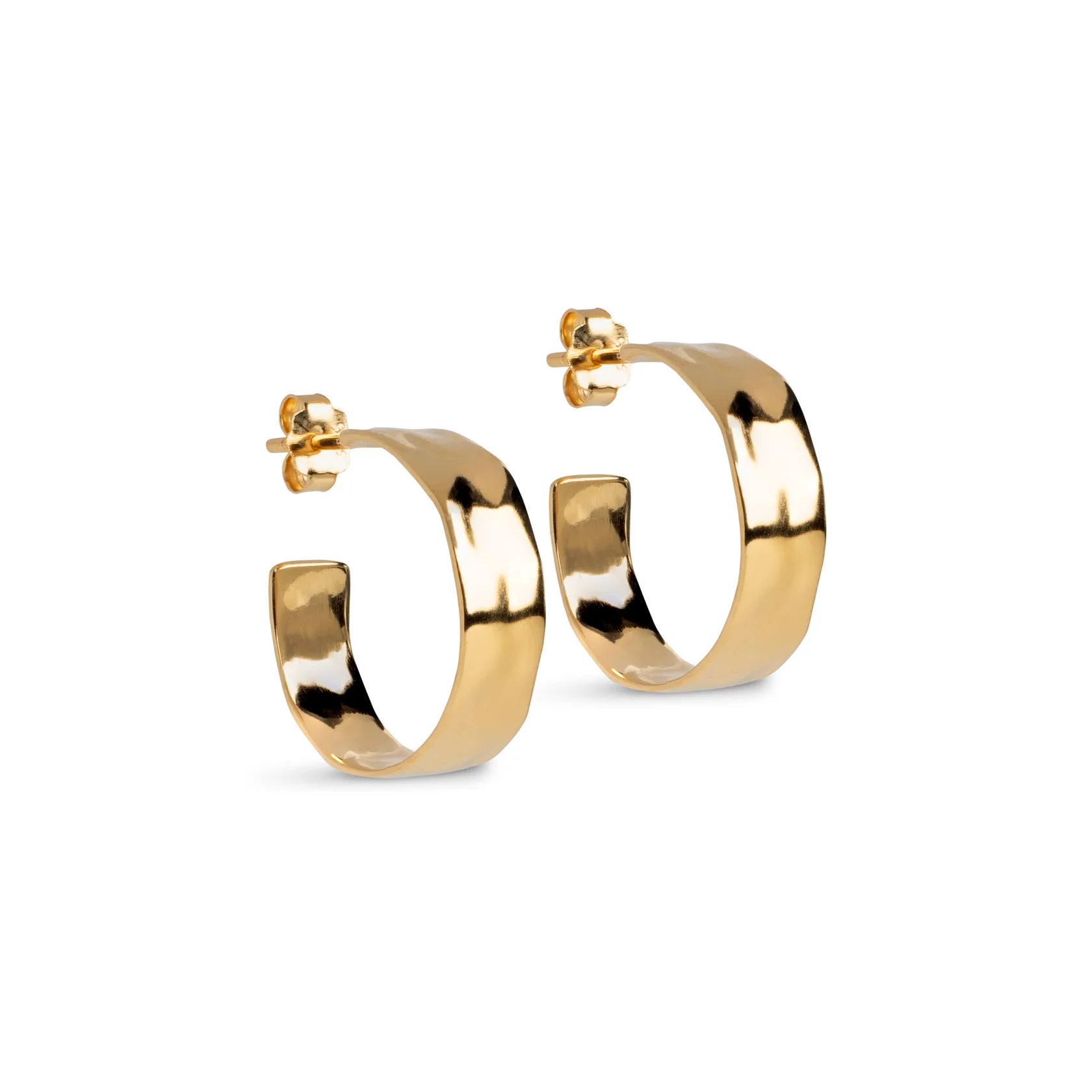 Sandra Wide Hoops - Gold