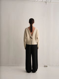 Horn Cardigan - Kräm