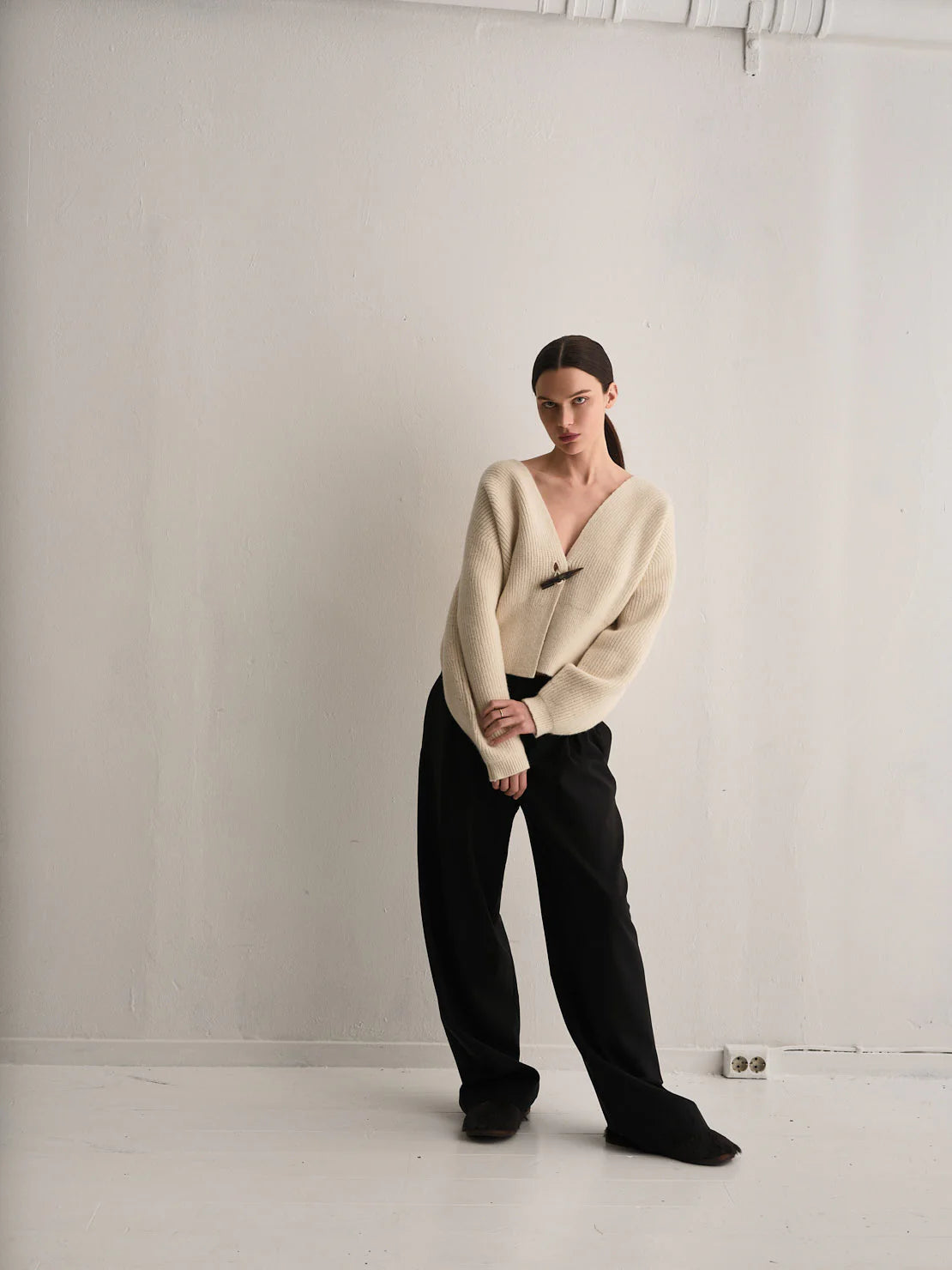 Horn Cardigan - Kräm