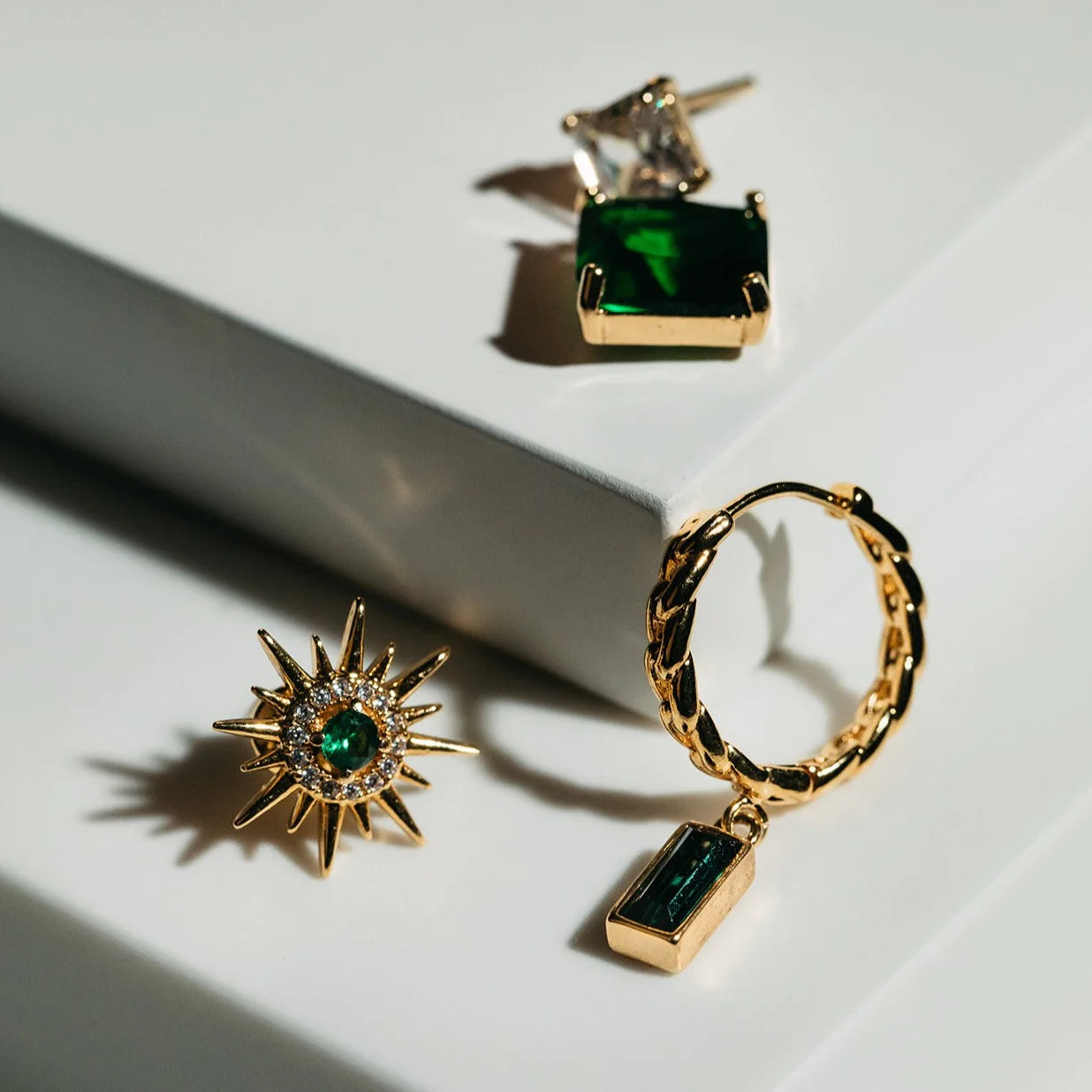 Emerald Baguette - Gold