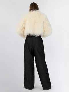 Carly Cropped Jacket - Creme