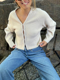 Sara Pearl Cardigan - Ivory