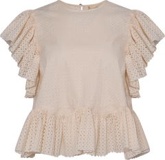 Veasna Flutter Sleeve Top - Cowrie