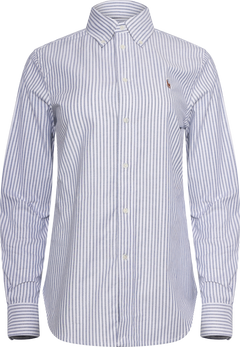 Stretch Slim Fit Striped Oxford Shirt - White/Heritage Royal