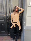 Julianna Long Sleeve Pullover - Camel Melange