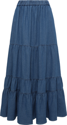 Ellen Denim Maxi Skirt - Blue