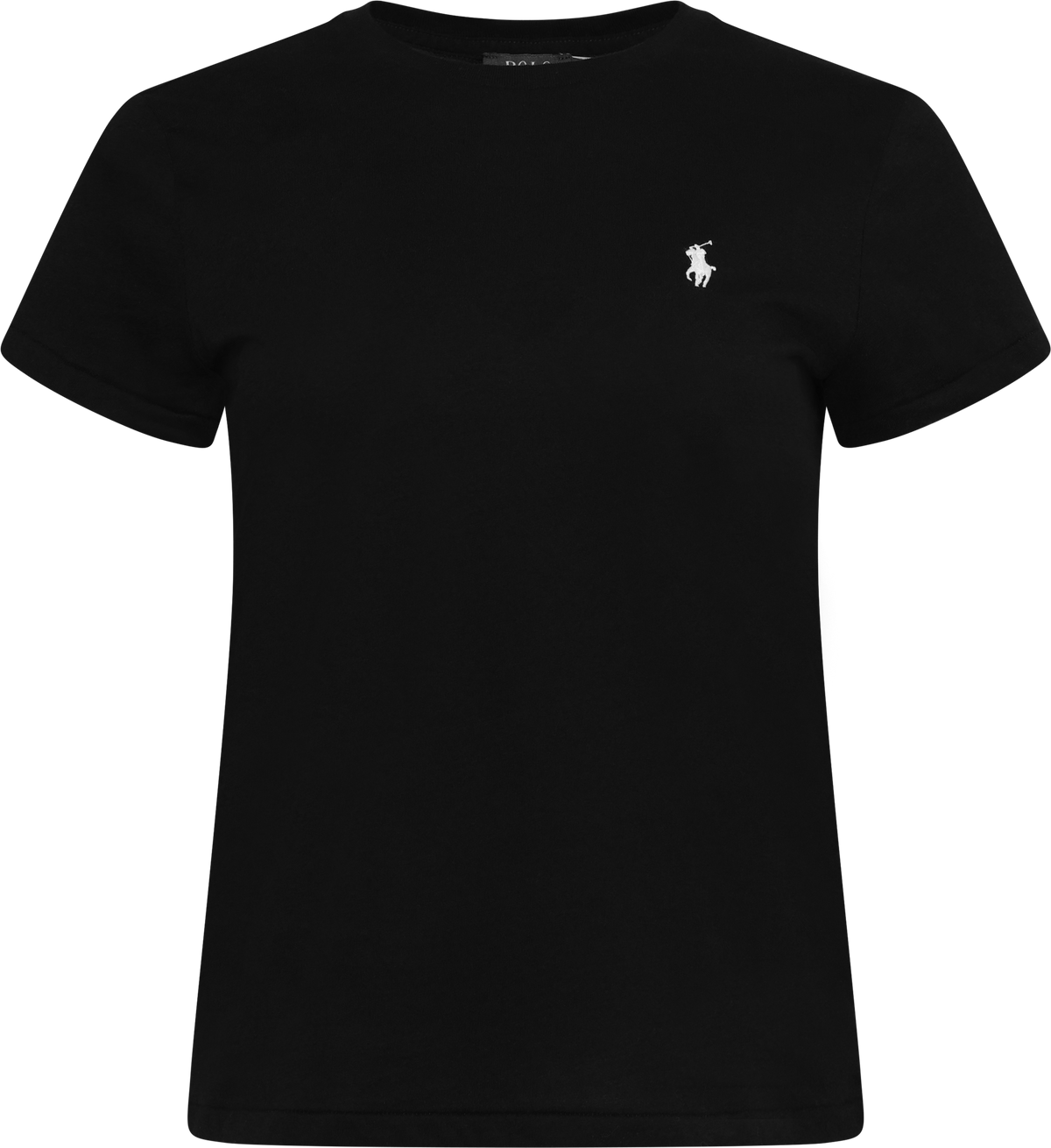 Cotton Jersey Crewneck T-Shirt - Polo Black