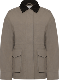 Camilla Cotton Utility Jacket - Light Green