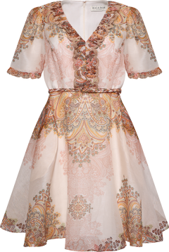 Micah Silk Linen Dress - Ivory