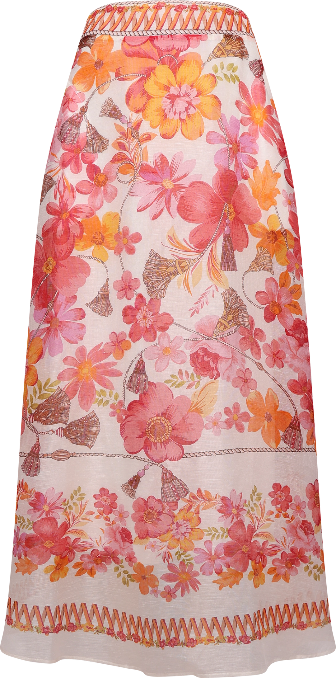 Quitterie Long Skirt - Coral
