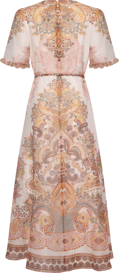 Micah Long Dress Silk Linen - Ivory