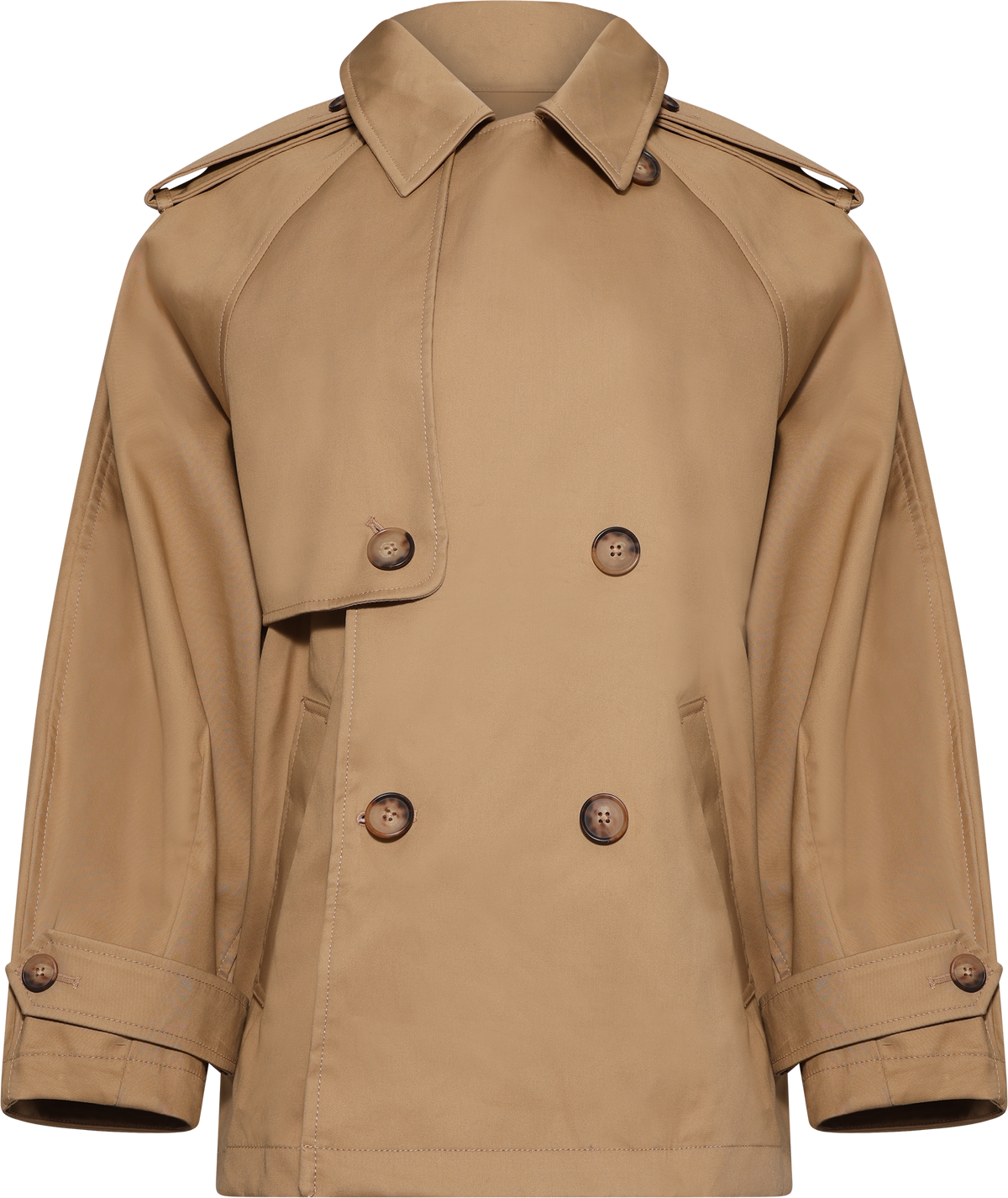 Woven Trench Coat - Khaki
