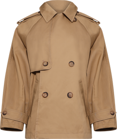 Woven Trench Coat - Khaki