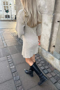 Oliviaic Knit Dress - Ribbad beige