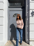 Marte Ls Stripe Polo - Rosa