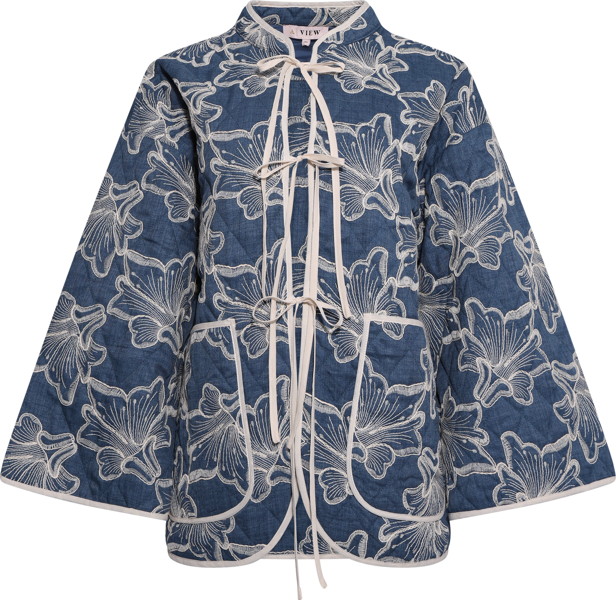 Severin Jacket - Blue/Off White