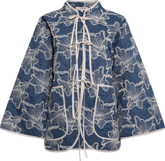 Severin Jacket - Blue/Off White