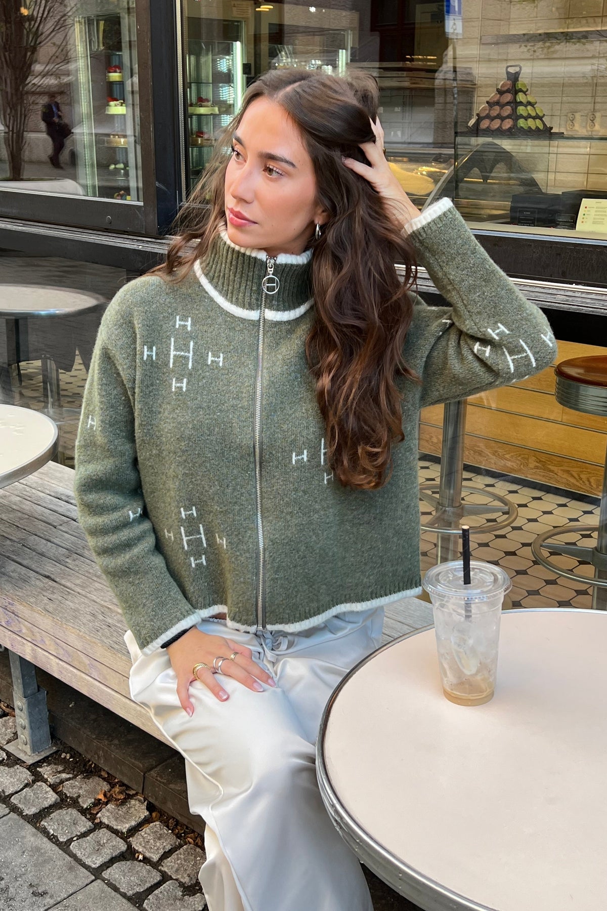HÉST Iben Zip Jacket - Winter Moss