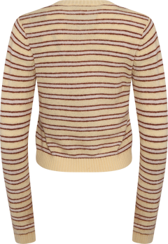 Stripe Wool Cardigan - Lt. Yellow Stripe