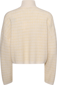 Tine Waffle Check Cardigan - Lt. Yellow Mix