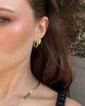 Petite Edge Hoops - Guld
