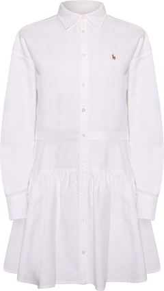 Woven Shirt Dress - White