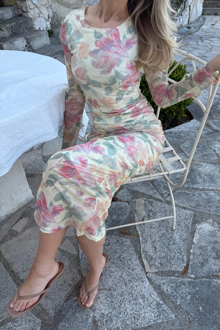 Maiic Mesh Dress - Pastel Garden