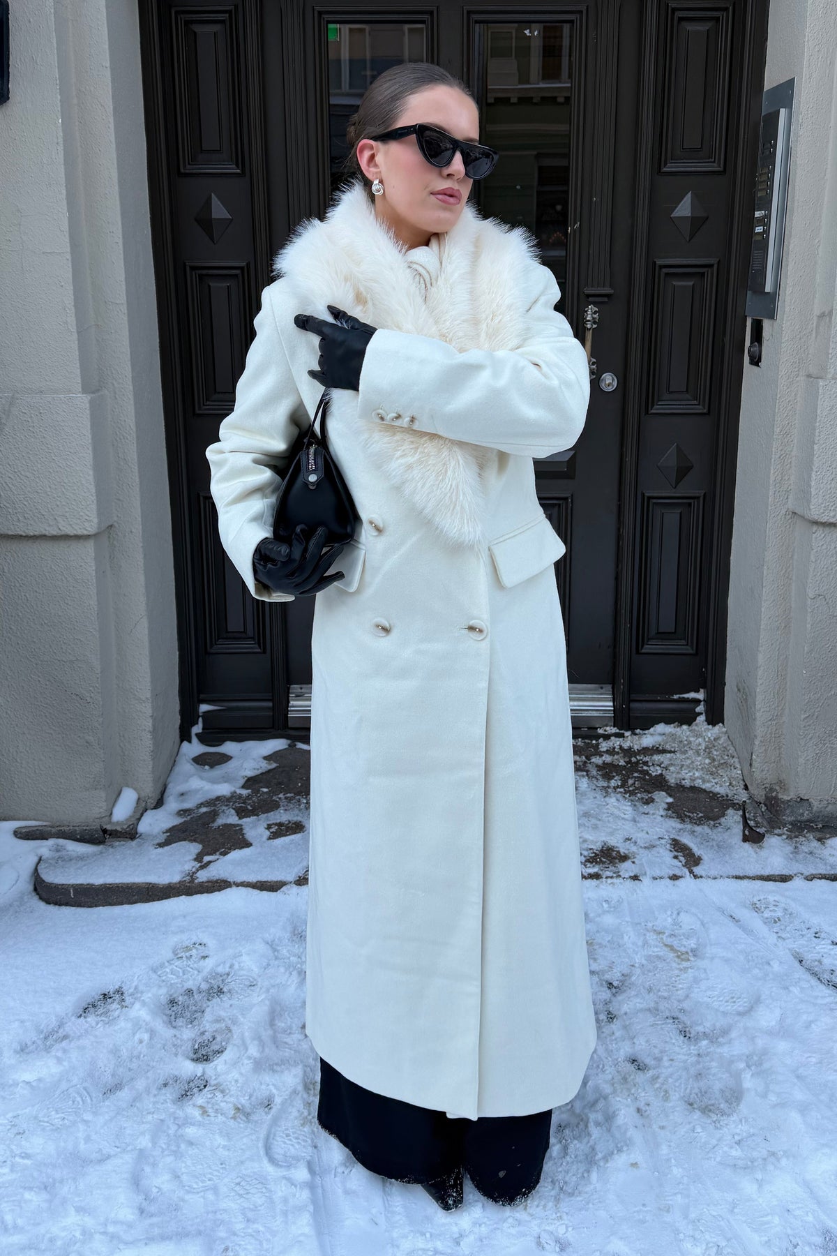 Isabella Wool Maxi Coat - Creme