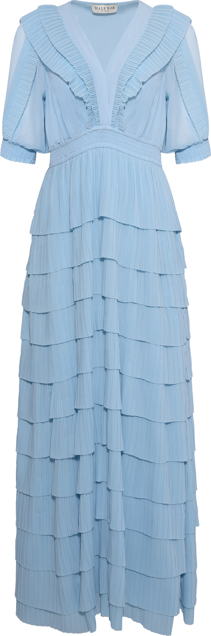 Aulelei Long Dress W Ruffles - Blue
