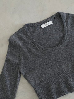 Calma Top - Dark Grey Melange